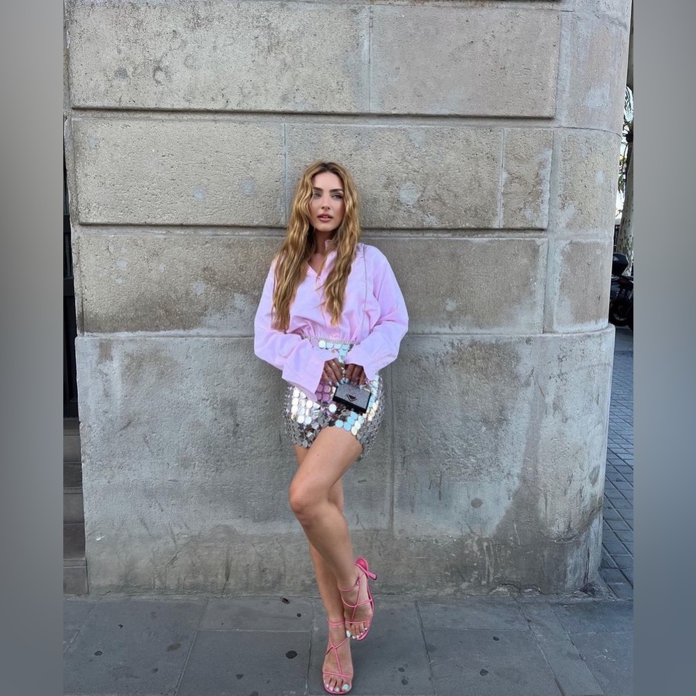 Zara SEQUIN MINI SKIRT